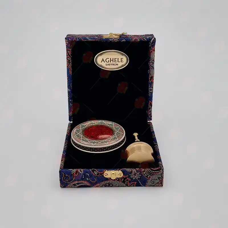بسته بندی جعبه هدیه زعفران کد 04