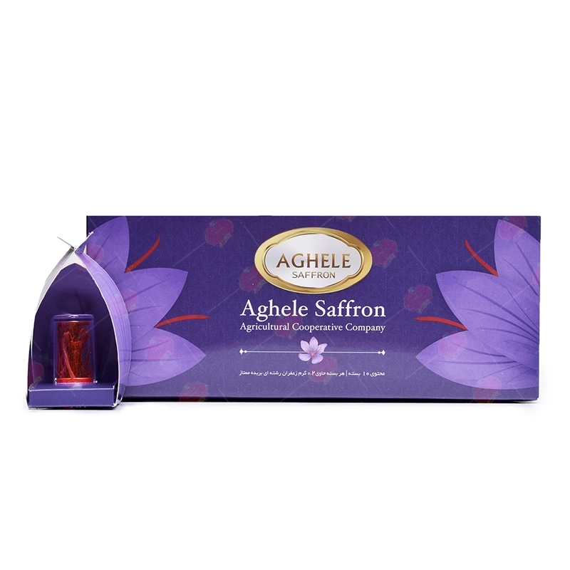 بسته بندی زعفران در جعبه مقوایی کادویی کد 06