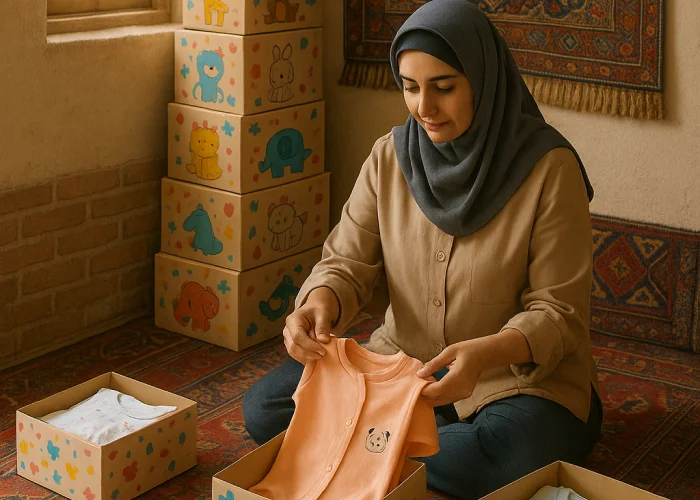 بسته بندی لباس کودک در شهریار