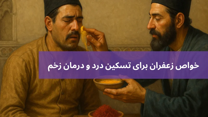 خواص زعفران برای تسکین درد و درمان ‎زخم